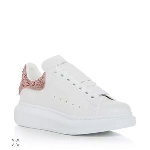 Alexander McQueen Oversized White and Pink Embellished Sneakers